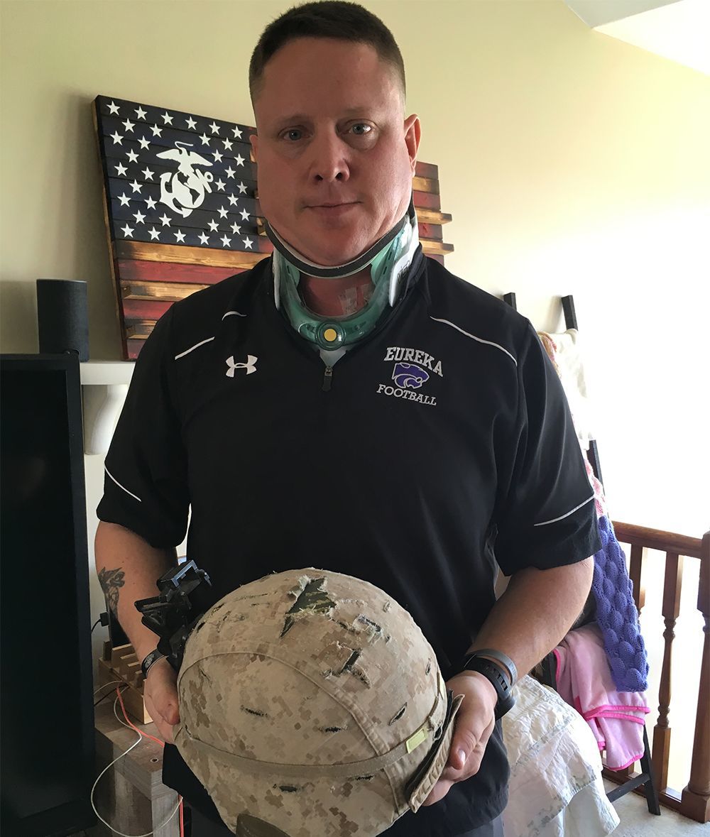 Wounded warrior relies on what the Marines taught him: Never give up